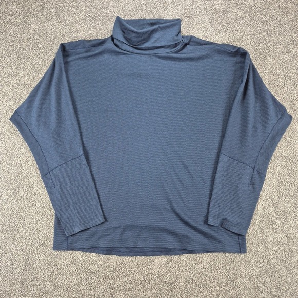 lululemon athletica Sweaters - Lululemon The Lab Moriane Turtleneck Top Womens Large Blue Wool Blend